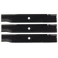 3 Pk Lawn Mower Blades Fits Hustler 48" Raptor SD & Fastrak 795757