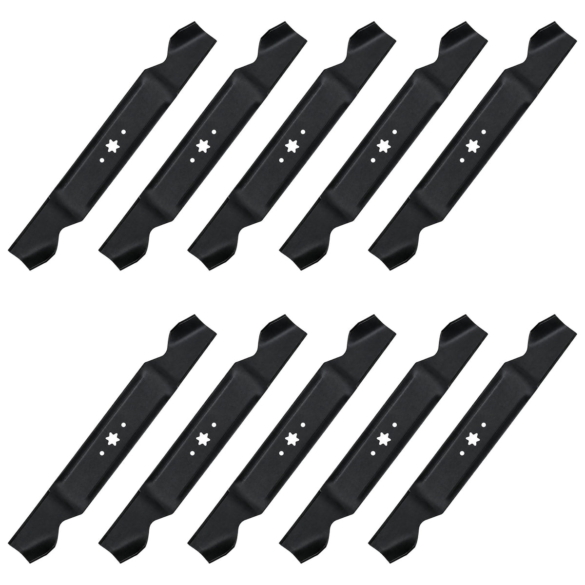 (10) Aftermarket Standard Mower Blades Requires (2) Blades for 42" Deck Fits MTD