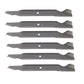 Set of (6) 21-3/16" X 6 Point Star Mower Blades Fits Multiple Mower Models