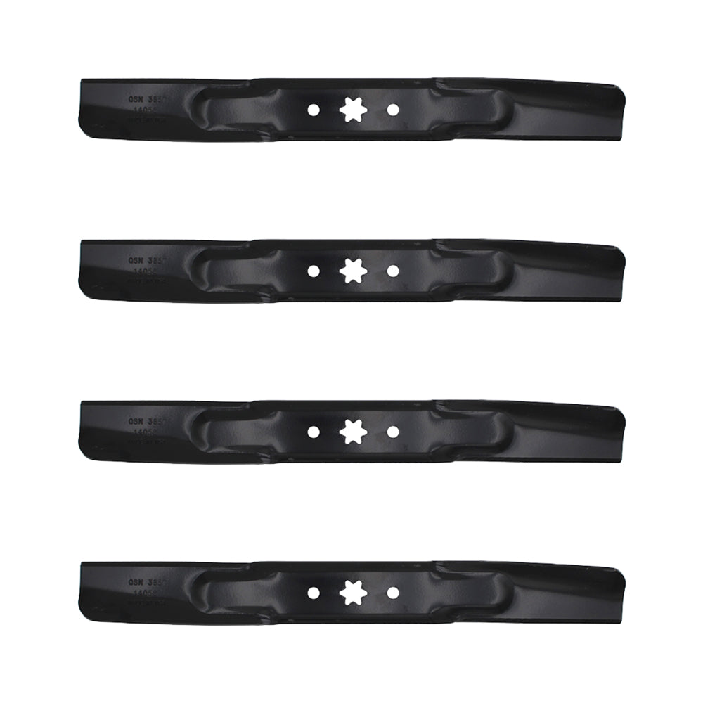 4 XHT HD Blades Fits Troy Bil Pony Bronco Colt XP Mowers 942-04308 With 42" Deck