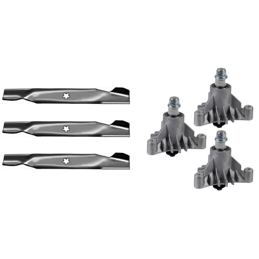 137380 Mower Blade & Spindle Assembly Kit Fits AYP 50" Decks w/ Star Center Hole