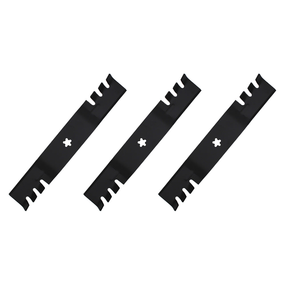 187254 Qty 3: Toothed Mulching Mower Blade
 Fits AYP