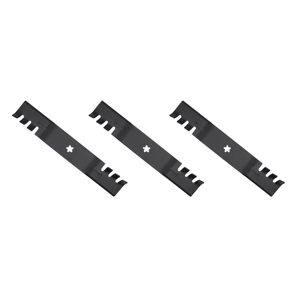 Set of (3) Interchangeable Toothed Mulching Blades Fits Husqvarna 532 18 72-55