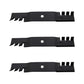 Qty 3: Toothed Mulching Mower Blade
 Fits AYP Replaces 187254