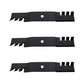 Set of (3) Interchangeable Toothed Mulching Blades Fits Husqvarna 532 18 72-55