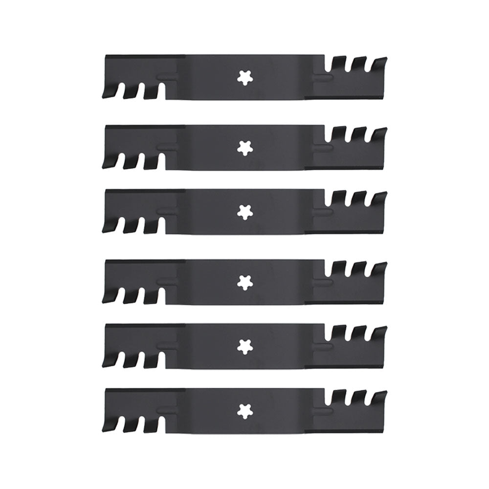 532 18 72-55 Qty 6: Toothed Mulching Mower Blade
 Fits Husqvarna GTH2654T