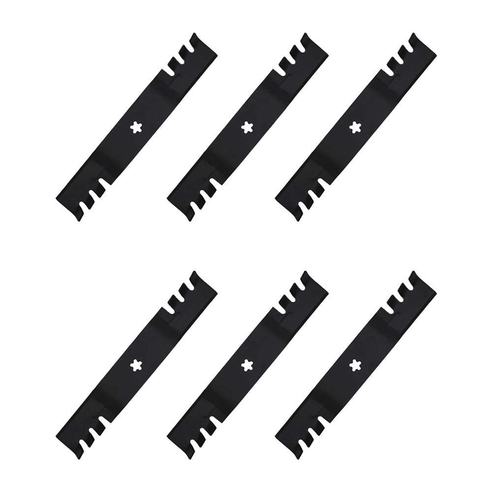 187254 Qty 6: Toothed Mulching Mower Blade
 Fits AYP