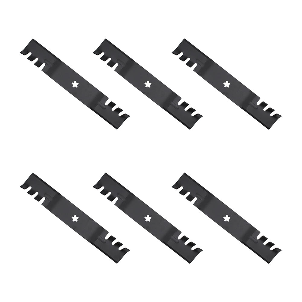 187254 Qty 6: Toothed Mulching Mower Blade
 Fits AYP