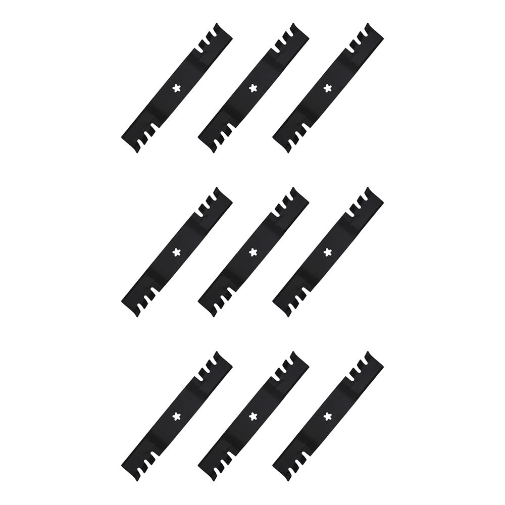 532 18 72-55 Qty 9: Toothed Mulching Mower Blade
 Fits Husqvarna GTH2654T