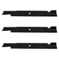 Set of 3 20 1/2" x 5/8" High Lift Mower Blades Dixie Chopper 30227-60