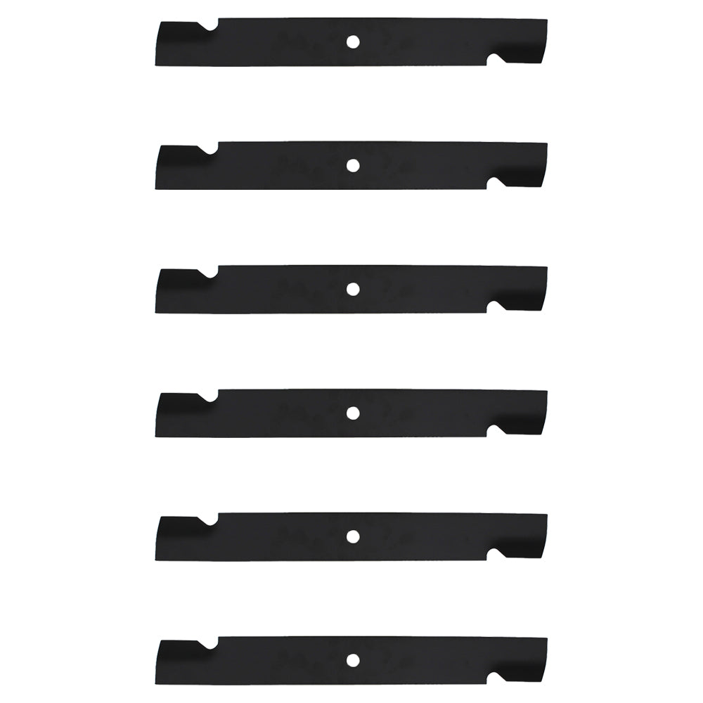 025124 Qty 6: Notched High-Lift Mower Blade
 Fits Gravely