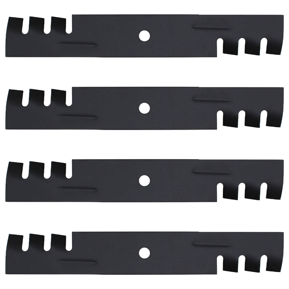 AM104489 Qty 4: Toothed Mulching Blade Fits John Deere PC2003