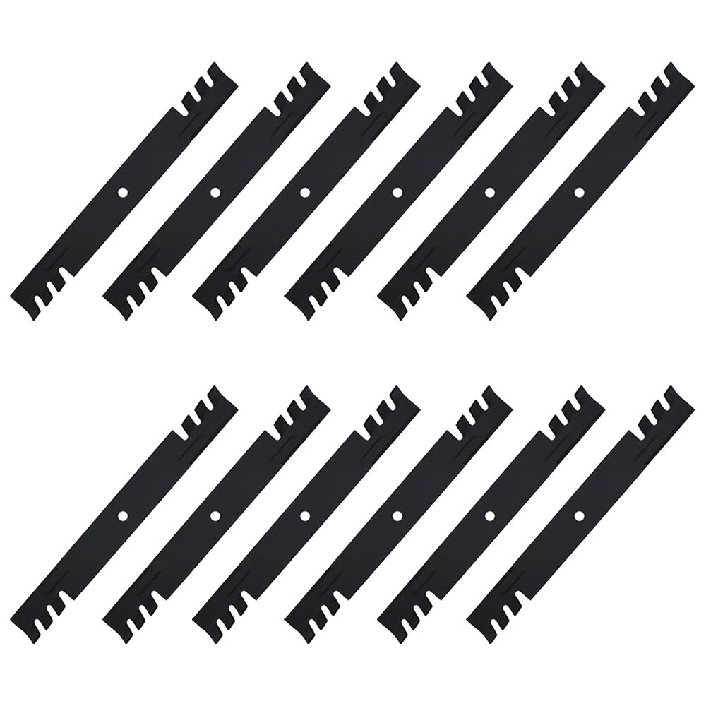 GDU10232 Qty 12: Toothed Mower Blades Fits John Deere