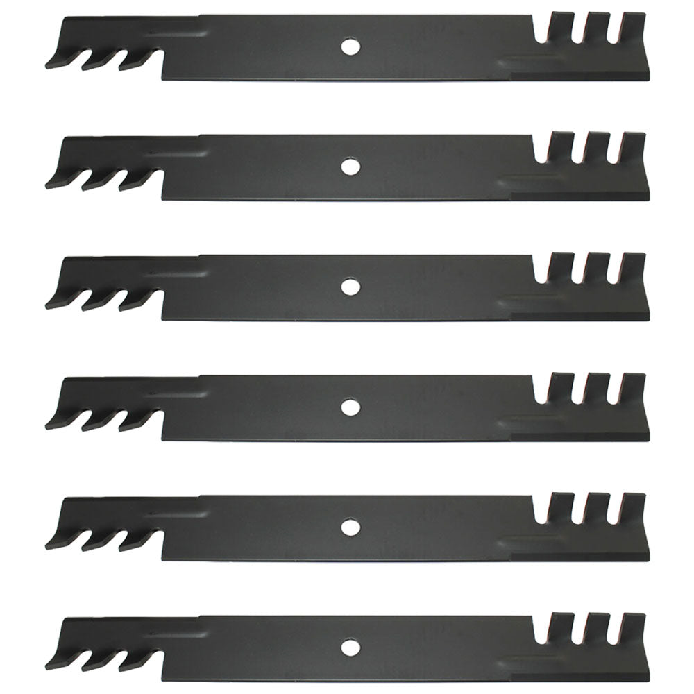 GDU10232 Qty 6: Toothed Mower Blades Fits John Deere