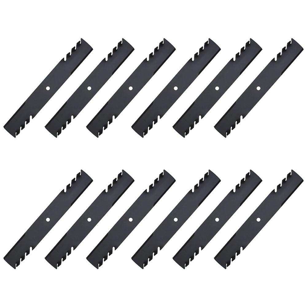 12PK Fits Gator Fits HighLift Mulching Blades 60" Fits Toro Fits Exmark 20 1/2"