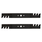 Two (2) Pack Aftermarket Interchangeable Toothed Mulching Mower Blades