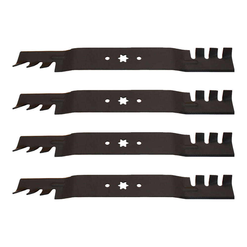 742-0616 QTY 4: Toothed Commercial Mulching Blade
 Fits Bolens