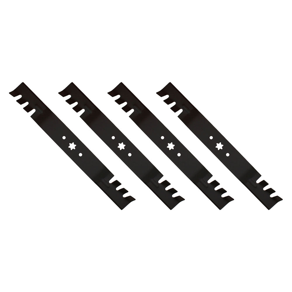 742-0616 QTY 4: Toothed Commercial Mulching Blade
 Fits Bolens