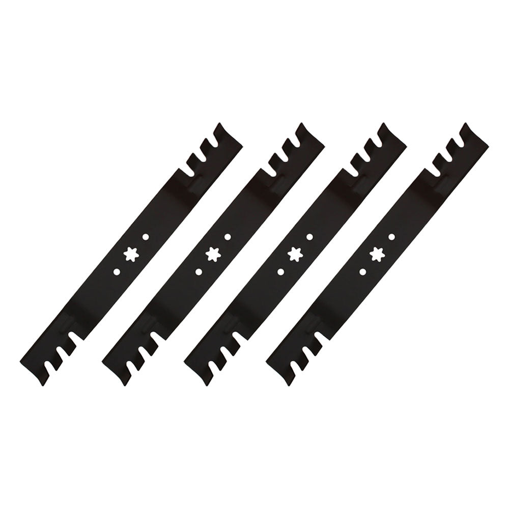 QTY 4: Toothed Commercial Mulching Blade
 Fits Bolens Replaces 742-0616
