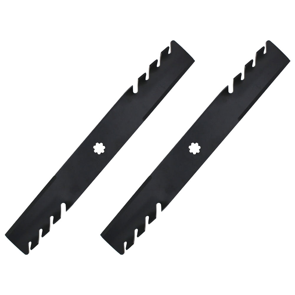 AM100945 Qty 2: Toothed Mulching Blade Fits John Deere