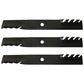 Qty 3: Toothed Mulching Blade
 Fits John Deere Replaces AM100945