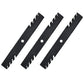 Qty 3: Toothed Mulching Blade
 Fits John Deere Replaces AM100945