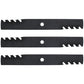 Qty 3: Toothed Mulching Blade
 Fits John Deere Replaces AM100945