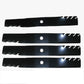 AM100945 Qty 4: Toothed Mulching Blade Fits John Deere