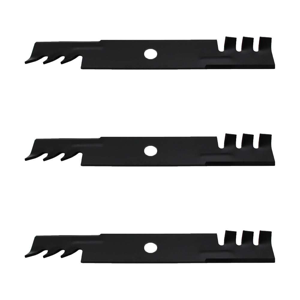 3PK 18" Toothed Blades Fits Exmark Fits Toro Turf Tracer Lazer Lawn Mowers 52" D