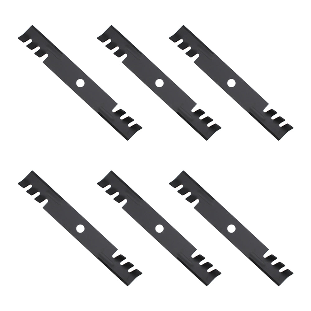 103-6397 Set of (6) Toothed Mulching Mower Blades - 18" X 15/16" Fits Exmark