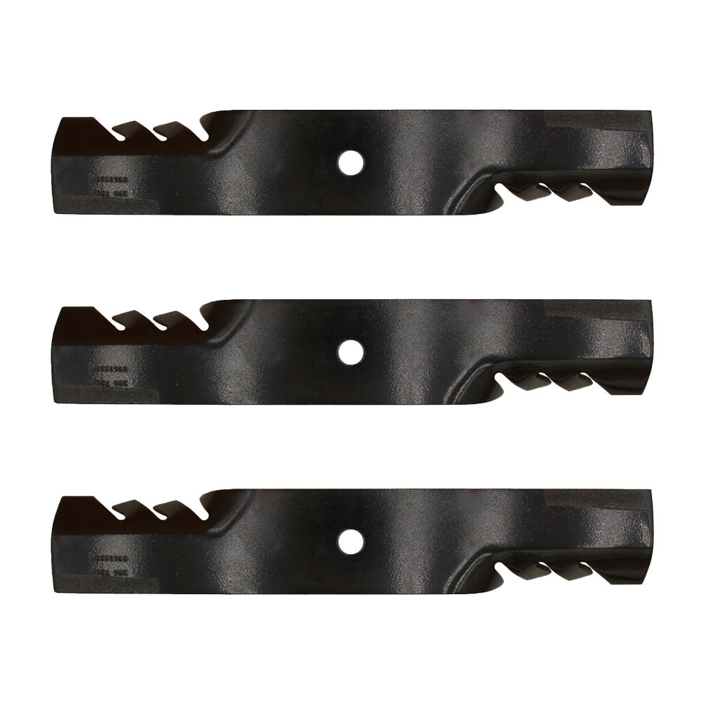 3PK Mulching Blades Fits John Deere AM39966 M86209 318 322 332 420 430