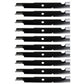 1-303146 Qty 10: Notched Mower Blade - 18" X 5/8" Fits Exmark Lazer Z Lazer Z HP
