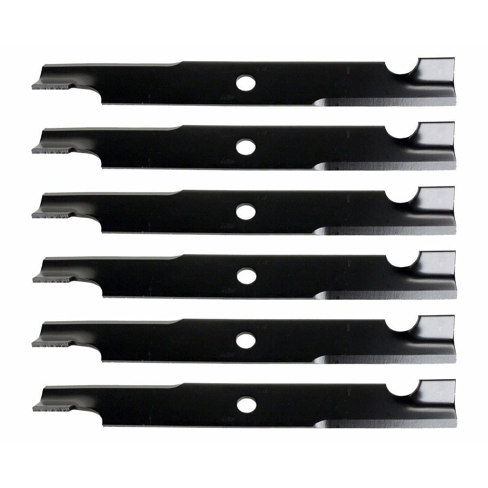 D18037 Qty 6: Notched Mower Blade - 18" X 5/8" Fits Great Dane Several