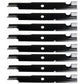 (8) 103-2508 Replacement Notched Mower Blades Fits Exmark Lazer Z Turf Tracer