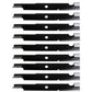 (9) Replacement Notched Mower Blades 18" X 5/8" Fits Exmark 103-2508 103-2518