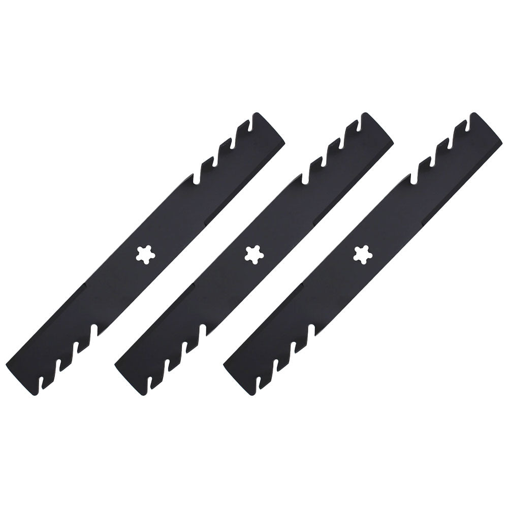 (3) Mulch Mower Blades Fits Craftsman Riding Mower 54" Deck 187254 187255 187256