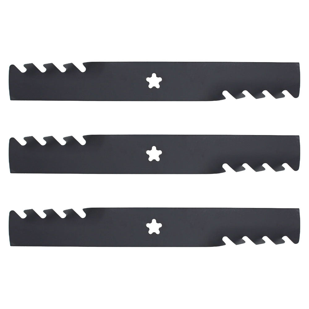 532187254 Qty 3: Toothed Mulching Blade  Fits Husqvarna EZ17 968999502 GTH2654