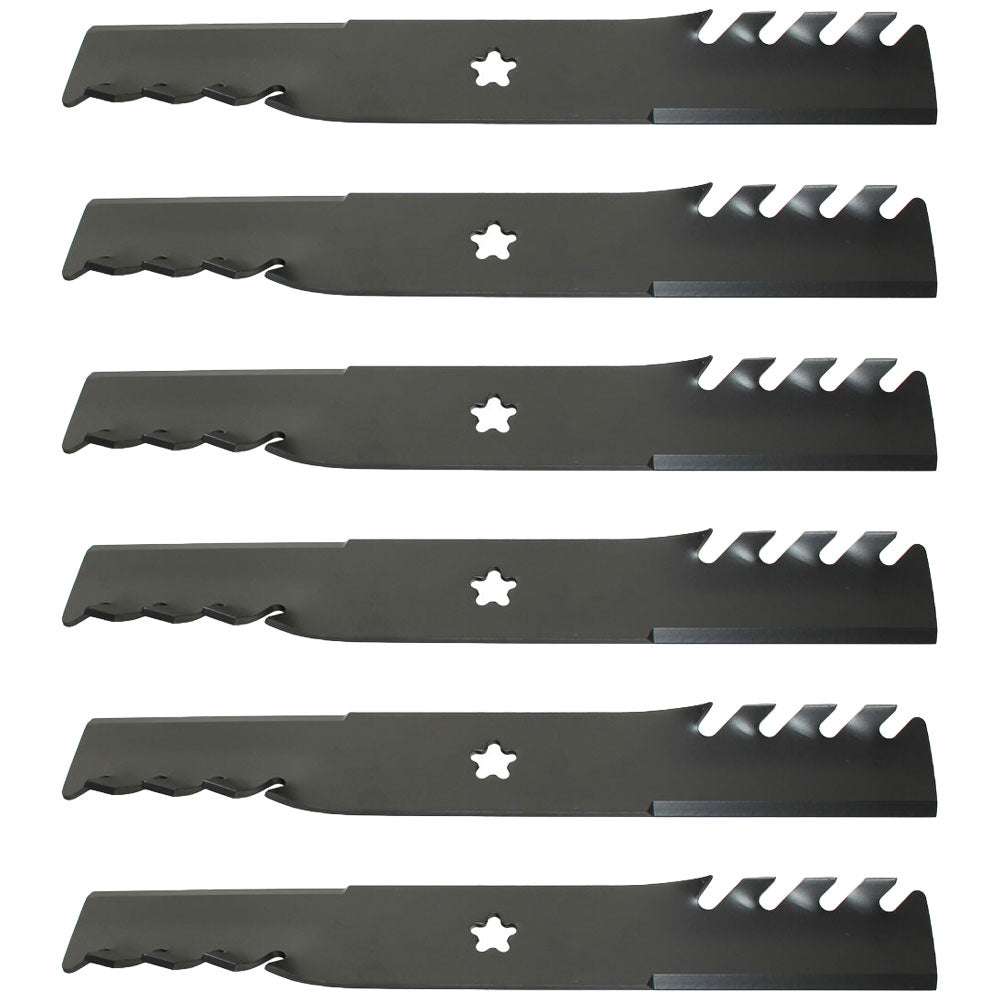 532187254 Qty 6: Toothed Mulching Blade  Fits Husqvarna EZ17 968999502 GTH2654