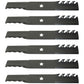 Qty 6: Toothed Mulching Blade  Fits Husqvarna Replaces 532187254