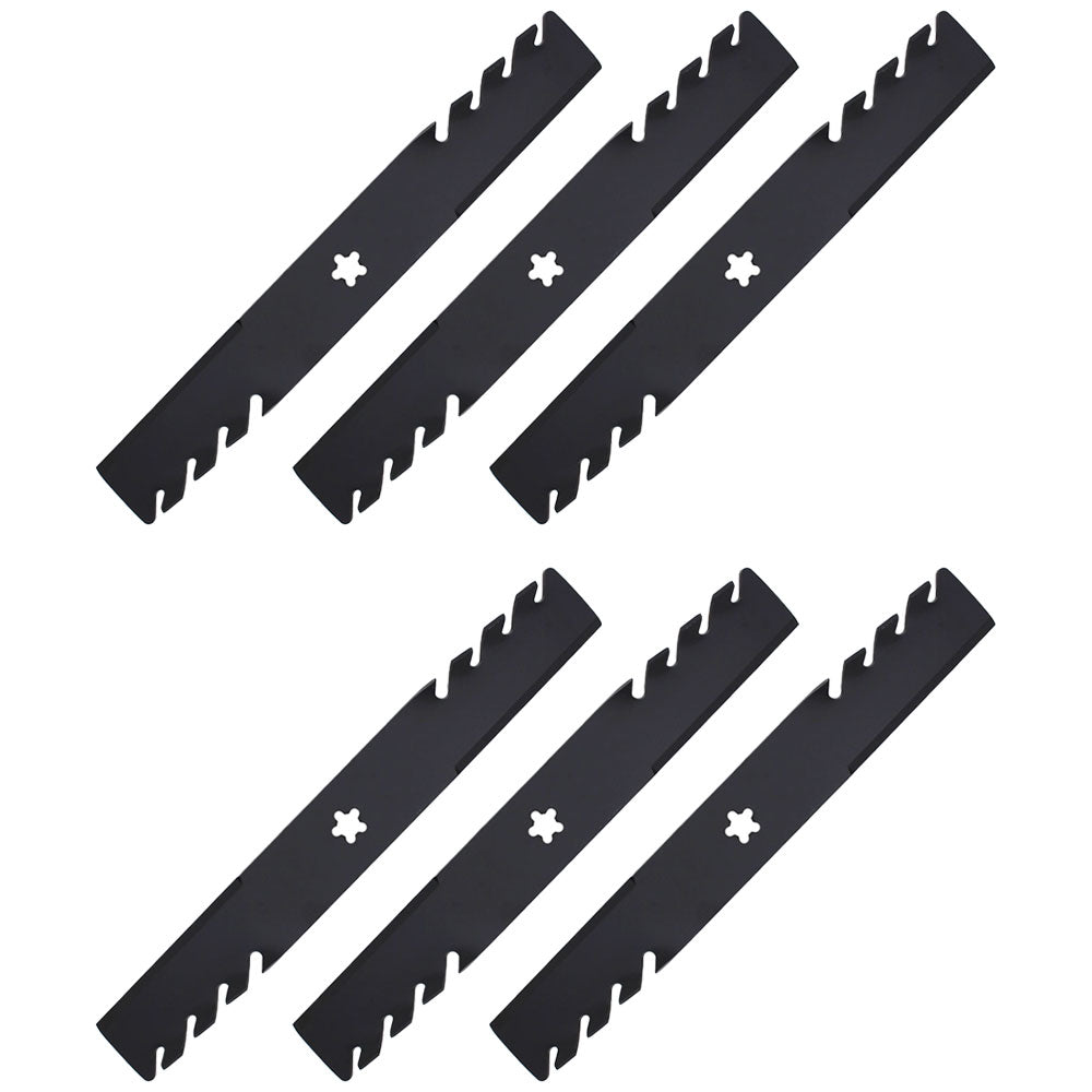 187254 Qty 6: Toothed Mulching Blade  Fits AYP 2004 newer