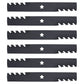 (6) Toothed Mower Blades Fits Husqvarna Riding Mowers 54" Deck 187255 187254