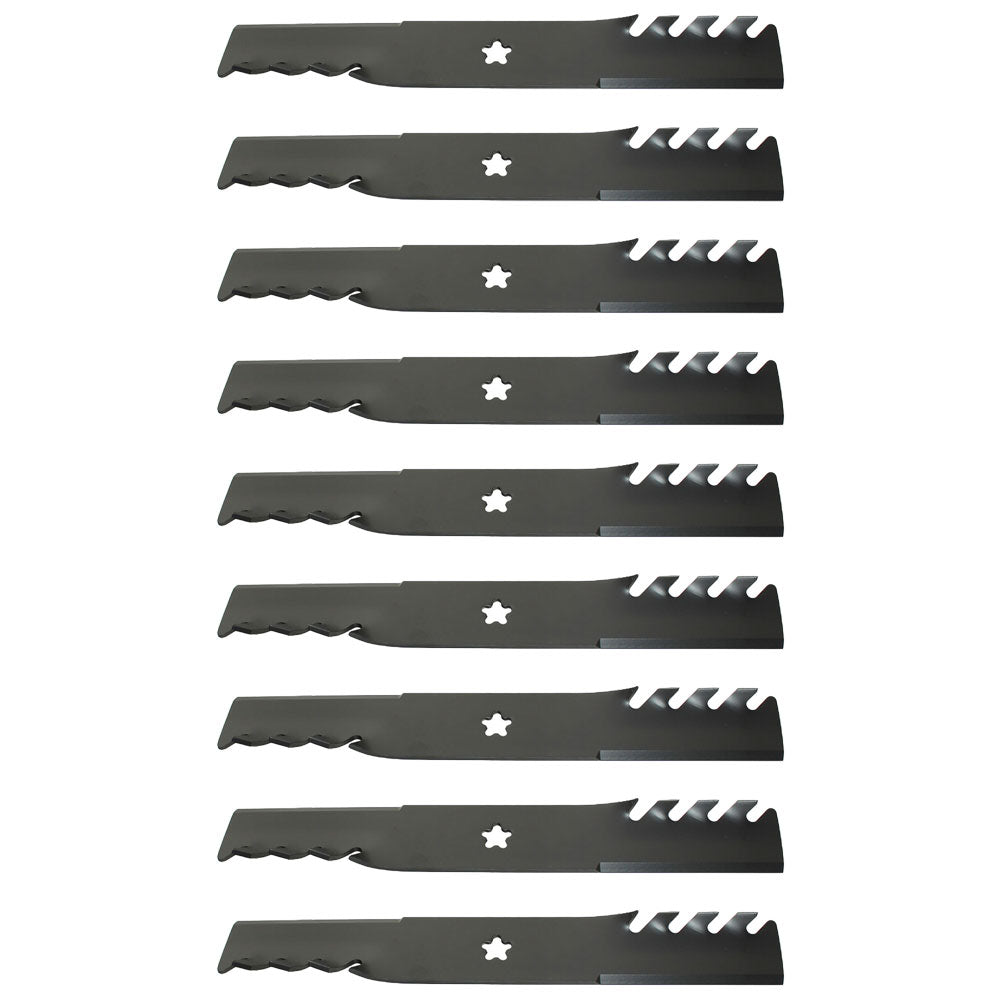 532187254 Qty 9: Toothed Mulching Blade  Fits Husqvarna EZ17 968999502 GTH2654
