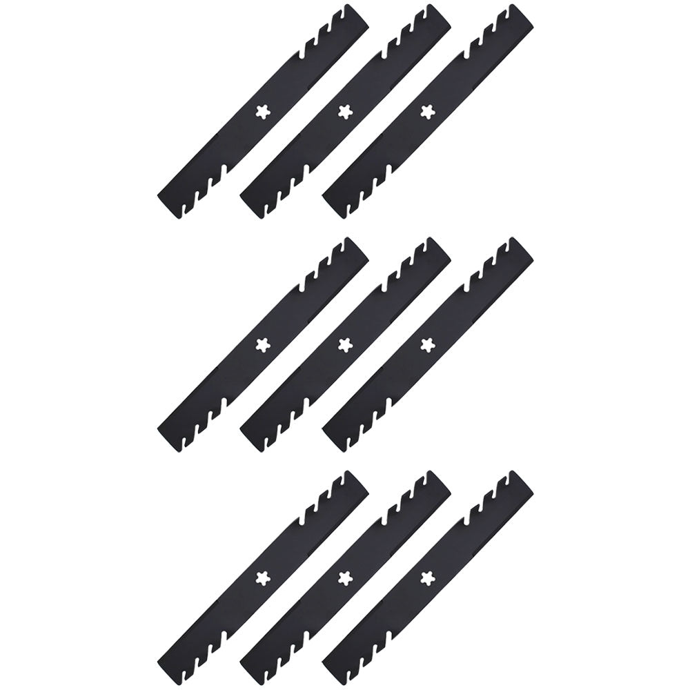 187254 Qty 9: Toothed Mulching Blade  Fits AYP 2004 and up
