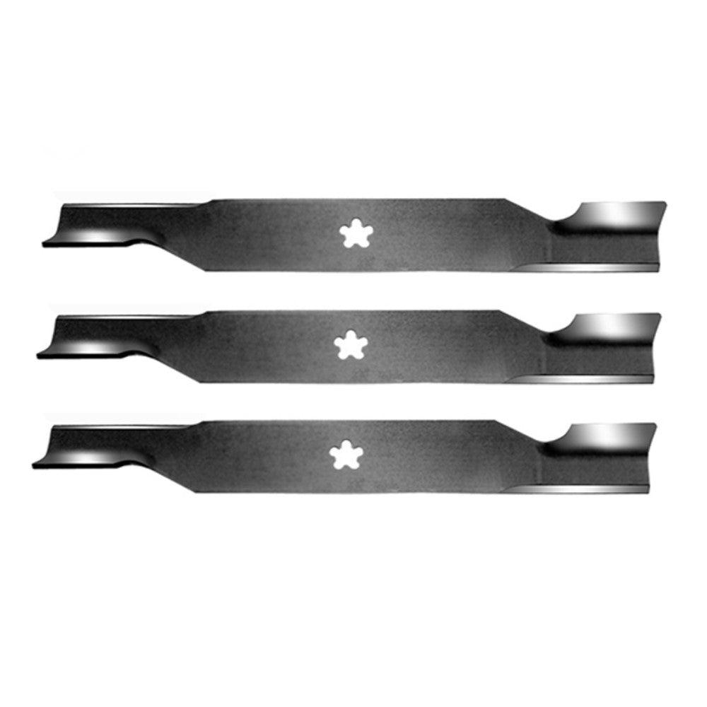 (3) Hi Lift Bagging Blades Fits Poulan Pro Riding Mower 54" Deck Repl. 532187256