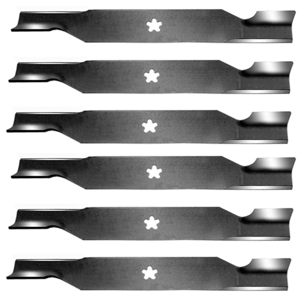 (6) Hi Lift Bagging Mower Blades Fits Husqvarna Riding Mower 54" Deck 532187256