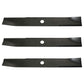 Three (3) New Aftermarket Blades Fits Toro 48" Riding Mowers 106078 106637