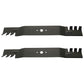 46 1/4" Fits Stens #302-422 Toothed Mulch Lawn Mower Blade Set (2) MTD / Fits