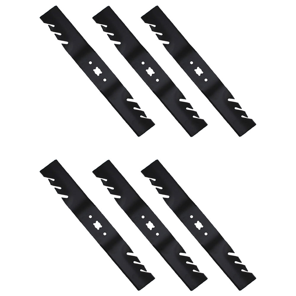 Qty 6: Toothed Mower Blade Fits MTD Replaces 742-04154