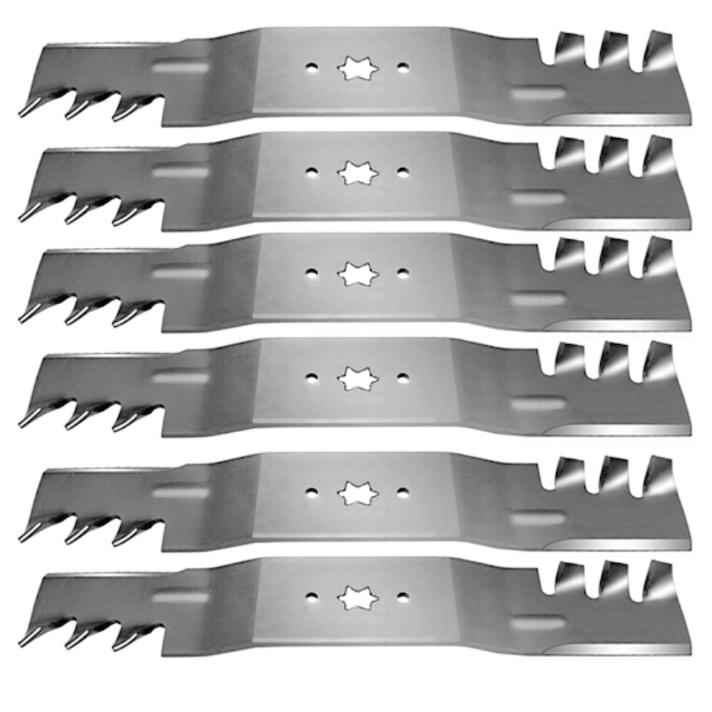 112-0931-TOOTHED Qty 6: Commercial Mulching Blade Fits Toro