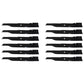 30227-52X Qty 12: High Lift Mower Blade Fits Dixie Chopper